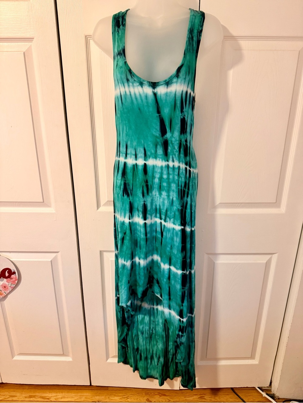 Felicity & Coco Teal Tie-Dye Sleeveless Maxi Dress